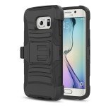 Wholesale Samsung Galaxy S6 Edge Armor Holster Combo Belt Clip (Black)